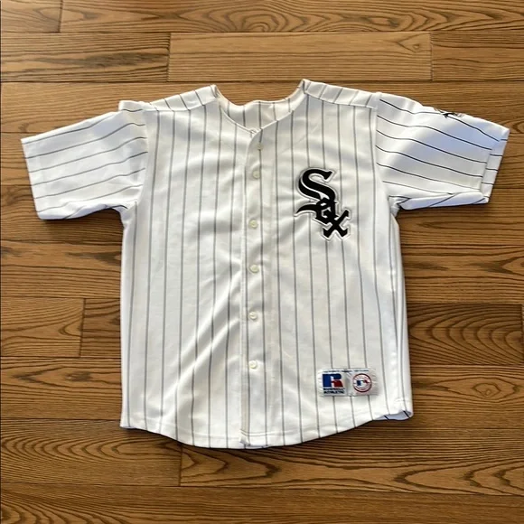 Russell Athletic White and Black Baseball Jersey